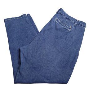 Tommy Hilfiger Womens Tapered Leg Jeans Plus Size 18W High Rise Medium Wash